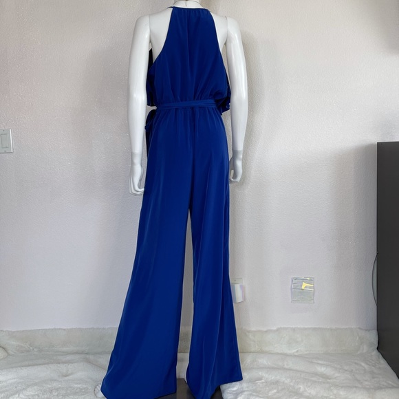 Laundry S blue jumpsuit ruffle wide leg jumpsuit - Picture 8 of 14